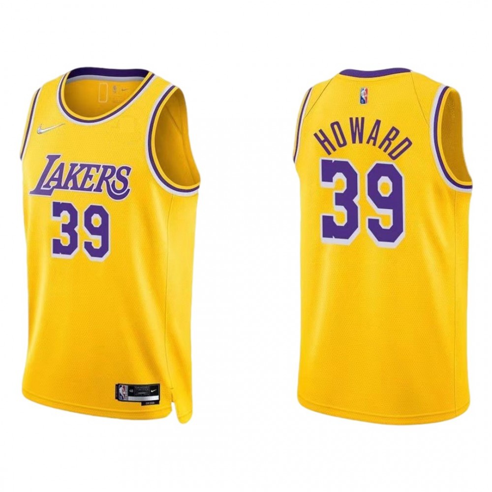 Men's Los Angeles Lakers Dwight Howard #39 Gold 2021/22 Swingman Jersey - Icon Edition-Pro Kit Vault | Brand New 26/27 Sports Jerseys